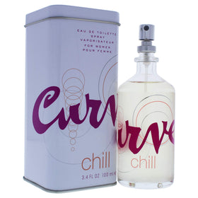 Curve Chill bottle close-up cap, sleek design and modern vibe.