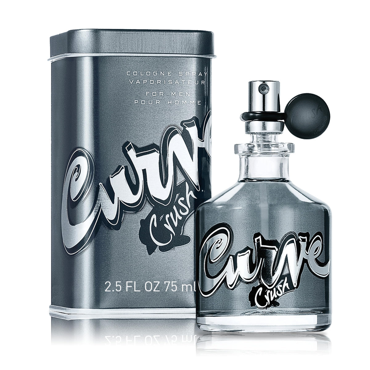Curve Crush bottle front view, 2.5 oz size, ideal for everyday carry.