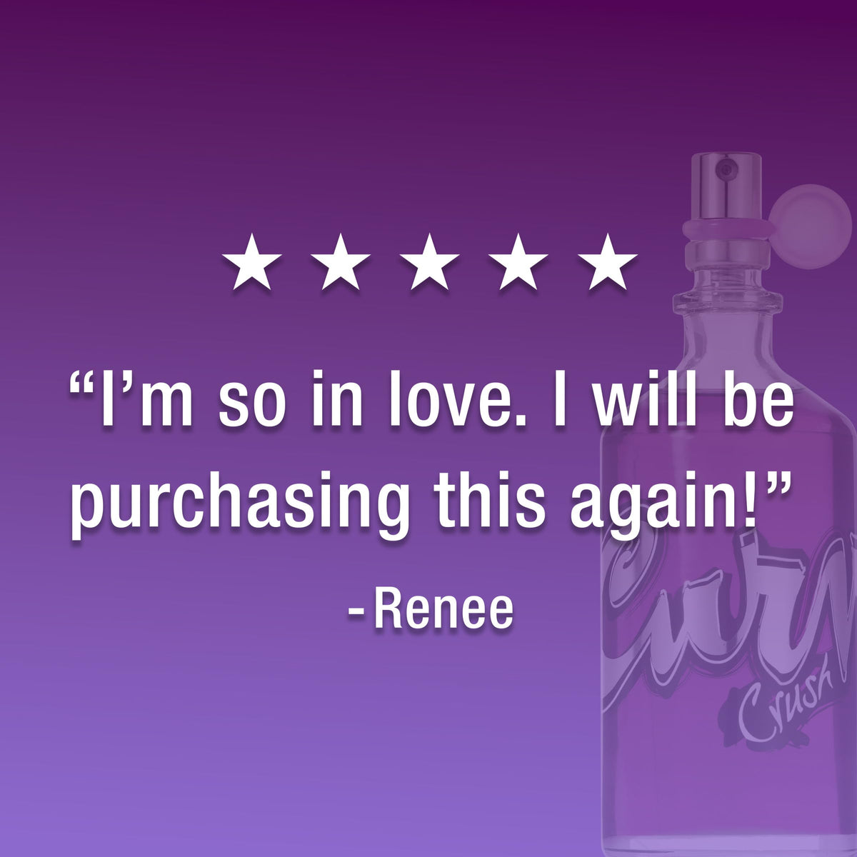 Curve Crush model wearing perfume for a confident day or night style