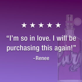 Curve Crush model wearing perfume for a confident day or night style