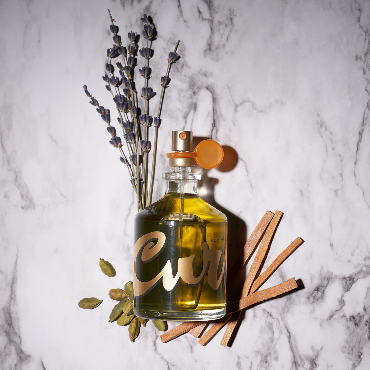 Curve shower gel bottle emphasizing refreshing lather and aromatic cleanse.