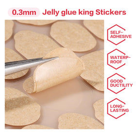 CurvLife 0.4mm thick nail adhesive tab close-up
