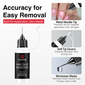 Curvlife application tools include sticks and file for smooth prep.
