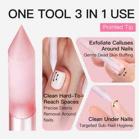 Curvlife cuticle pusher, hygienic tool for gentle prep.