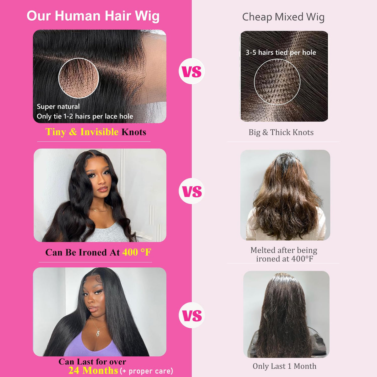 CUTE BEIN 13x6 HD lace-front wig, high-density straight texture for fullness.