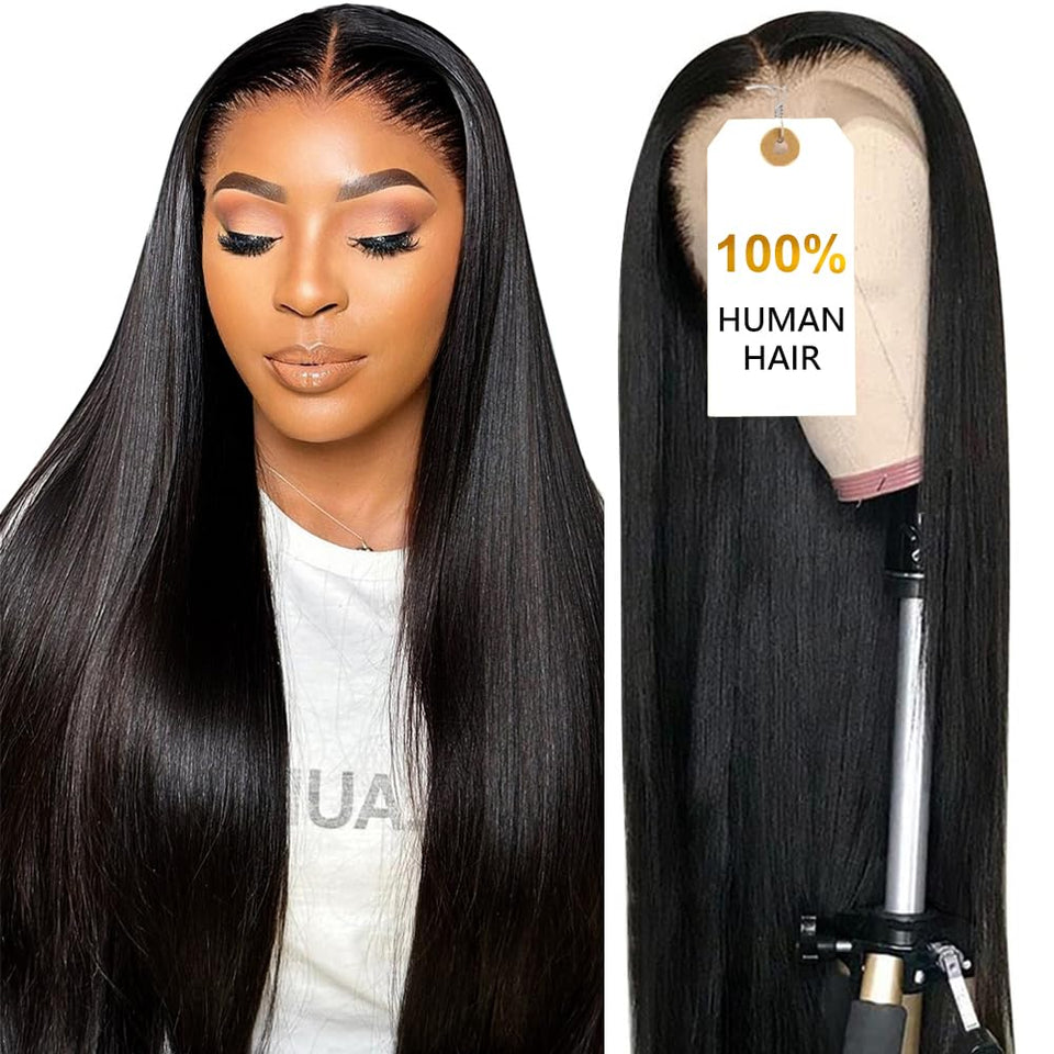 CUTE BEIN 13x6 HD lace-front wig, front view, natural part for everyday styling.