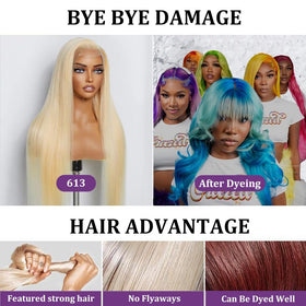 CUTE BEIN bleached-knots glueless wig for quick, versatile styling.