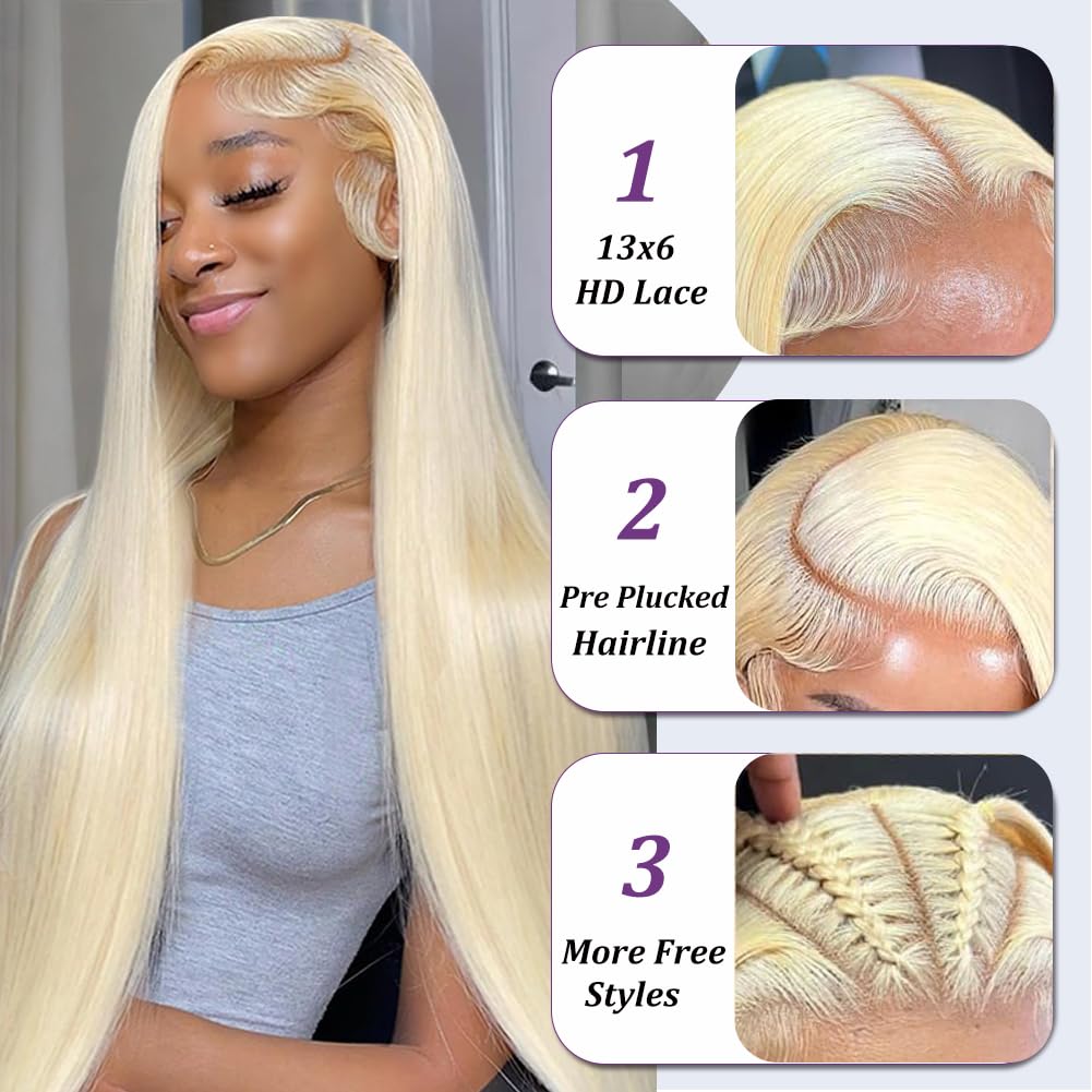 CUTE BEIN HD transparent lace 13x6 melts invisibly on skin tones.