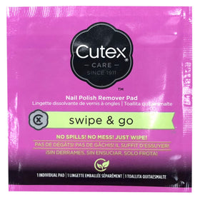 Cutex Swipe and Go pads infused with jojoba and sweet almond oils for conditioning nails