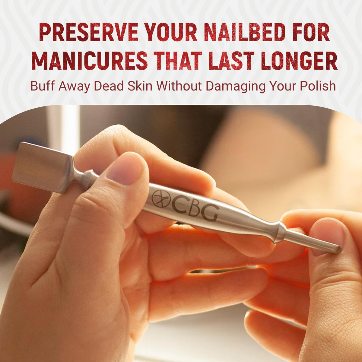 Small paddle buffer for precision on tiny nails.