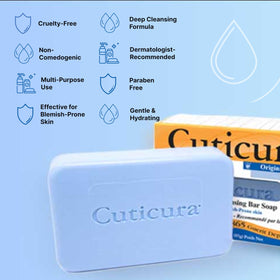 Cuticura soap is suitable for blemish-prone, oily, or combination skin types.