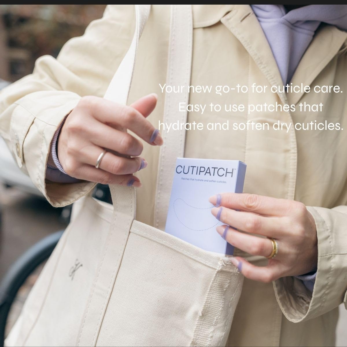 After removing CUTIPATCH, cuticles feel softer and hydrated.