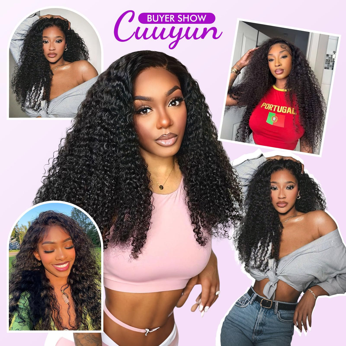 CUUYUN 3D eyelashes included complements the bundle for a complete look.