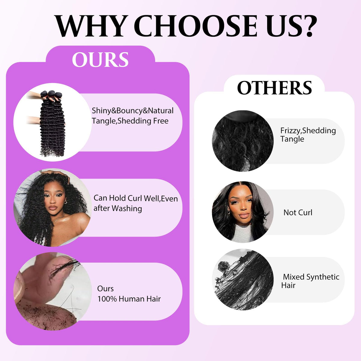 CUUYUN dyeable and bleach-friendly bundles for customizable color.