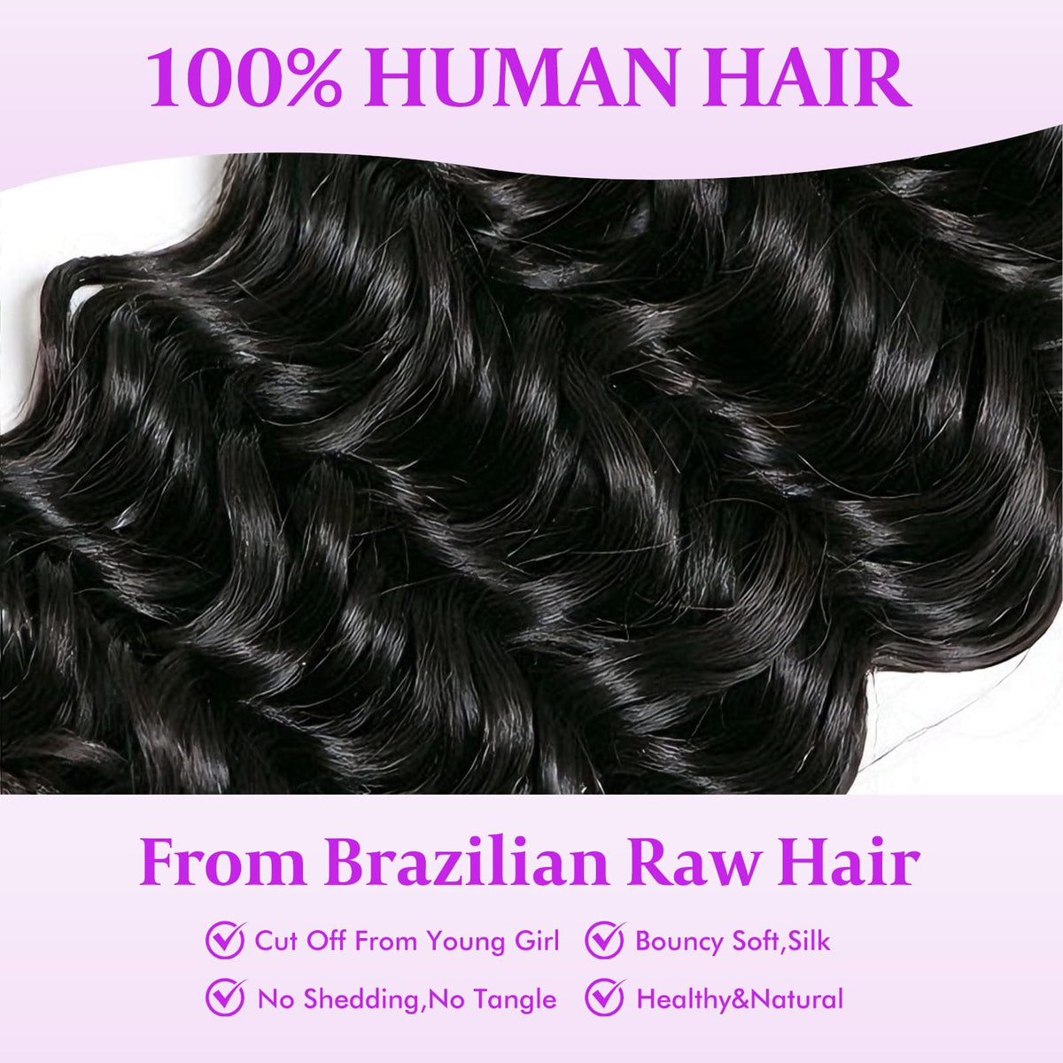 CUUYUN deep wave curls closeup shows bouncy natural movement.