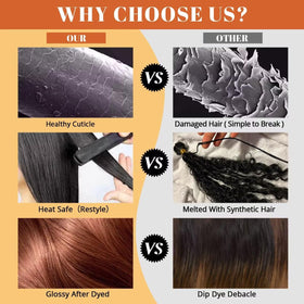 Cuzuzu Body Wave Bundles natural black close-up showing healthy texture and blend potential.