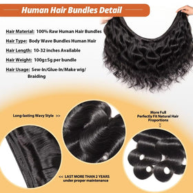 Cuzuzu Body Wave Bundles soft silky weft with high shine and smooth feel.