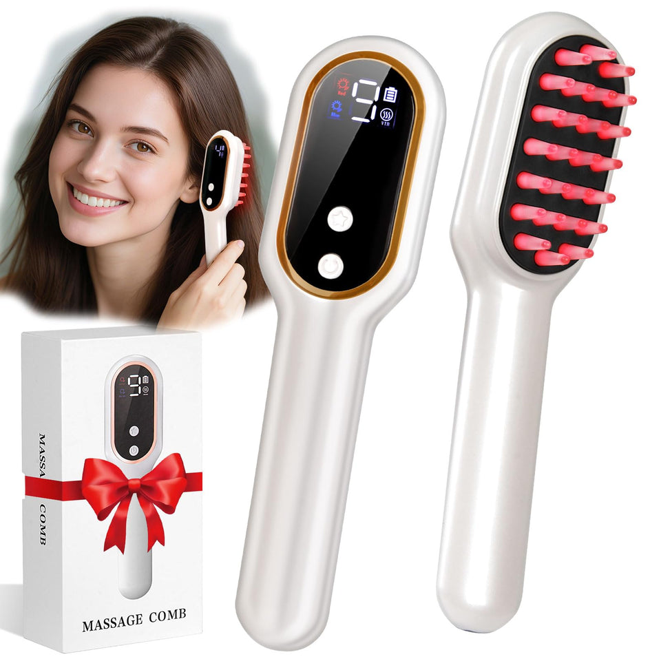CWTUL Laser Therapy Hair Growth Comb front view shows compact handheld design for scalp care