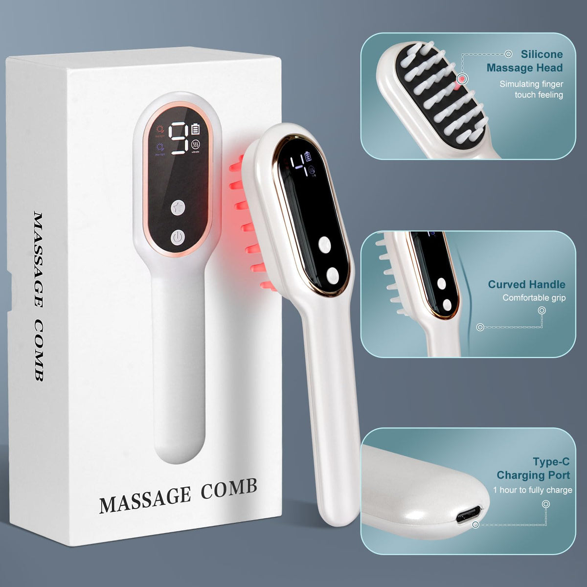 CWTUL Laser Therapy Hair Growth Comb travel-friendly compact design