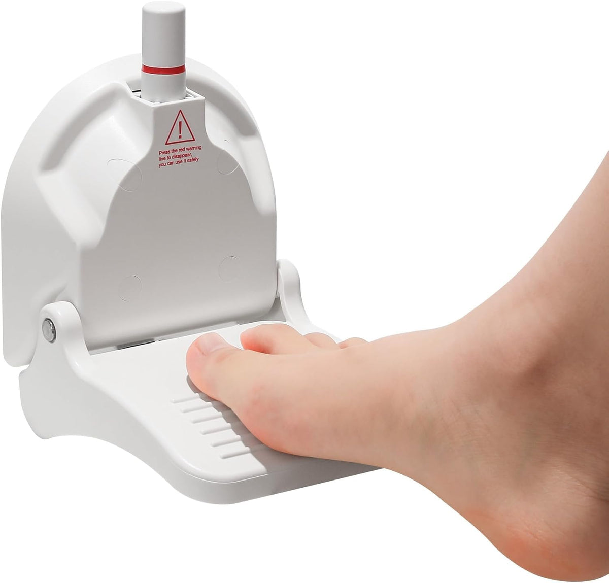 cwd&sqh shower foot rest with red-line suction cup for stable mounting and safe shaving.