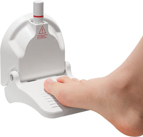 cwd&sqh shower foot rest with red-line suction cup for stable mounting and safe shaving.