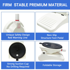 cwd&sqh shower foot rest works on smooth tiles larger than 5.2 inches.