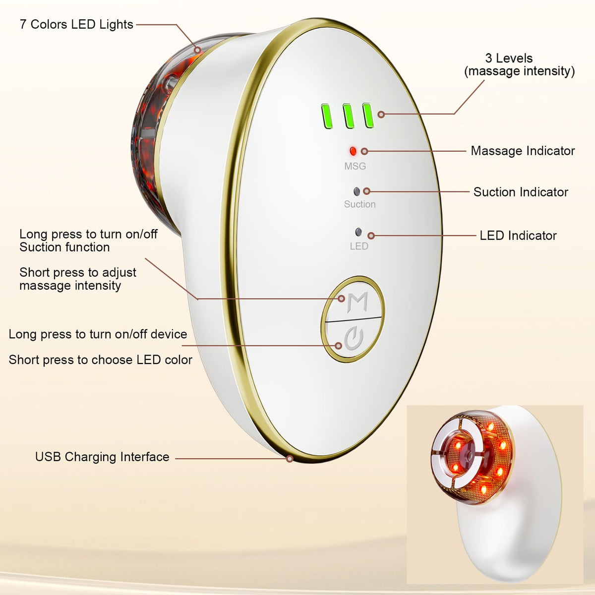 CXGRISE compact travel-friendly massager fits easily in a bag