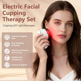 CXGRISE face cupping massage device with LED therapy for improved skin tone