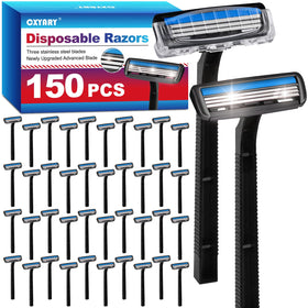 CXYARY 150-piece bulk pack of 3-blade disposable razors, ready for daily use