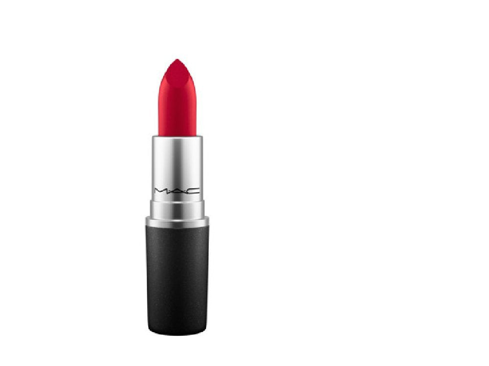 Cyber Scents Ruby Woo Retro Matte Lipstick: bold red shade for lasting color.