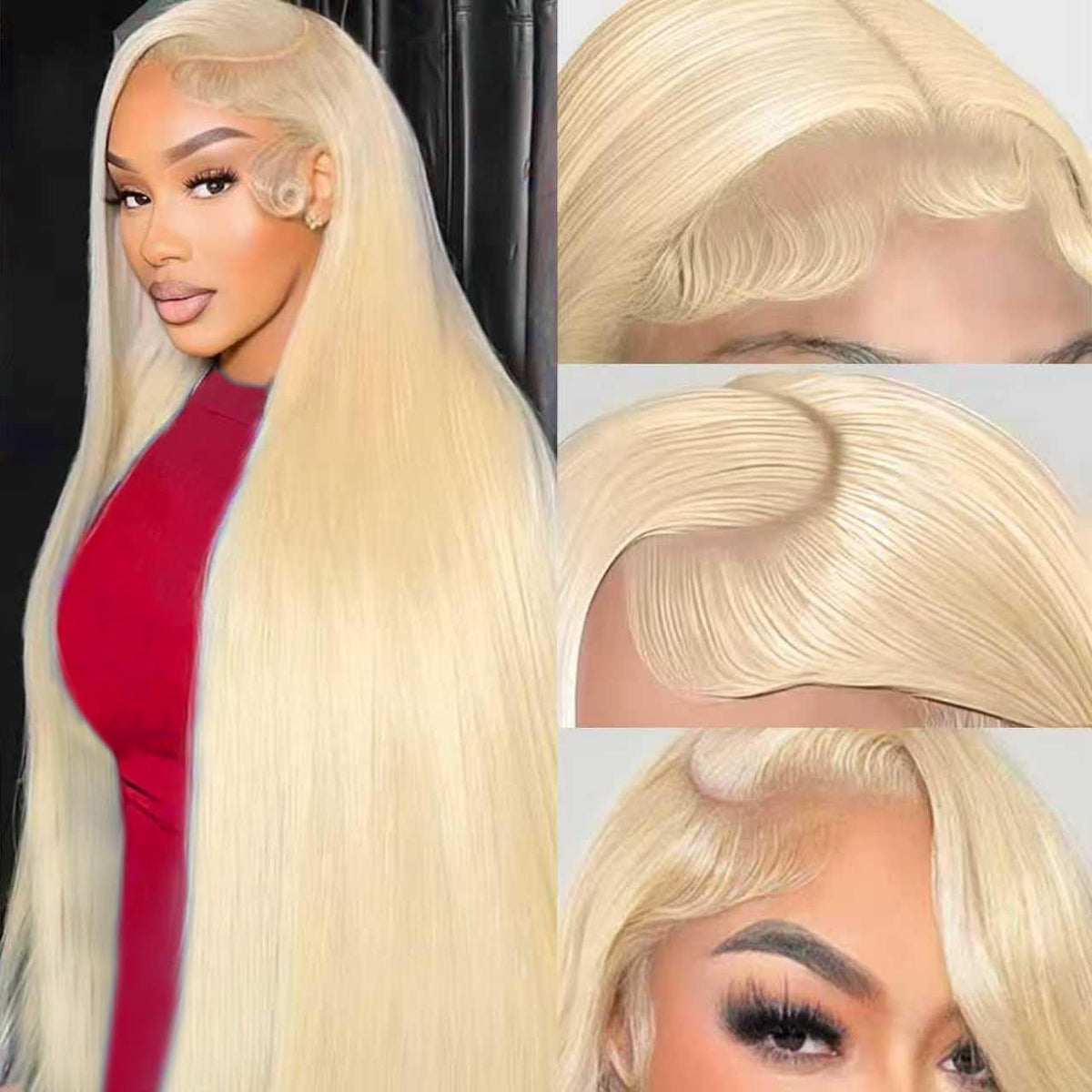 CYIKLI 32-inch 613 lace front wig front view shows natural hairline for daily wear