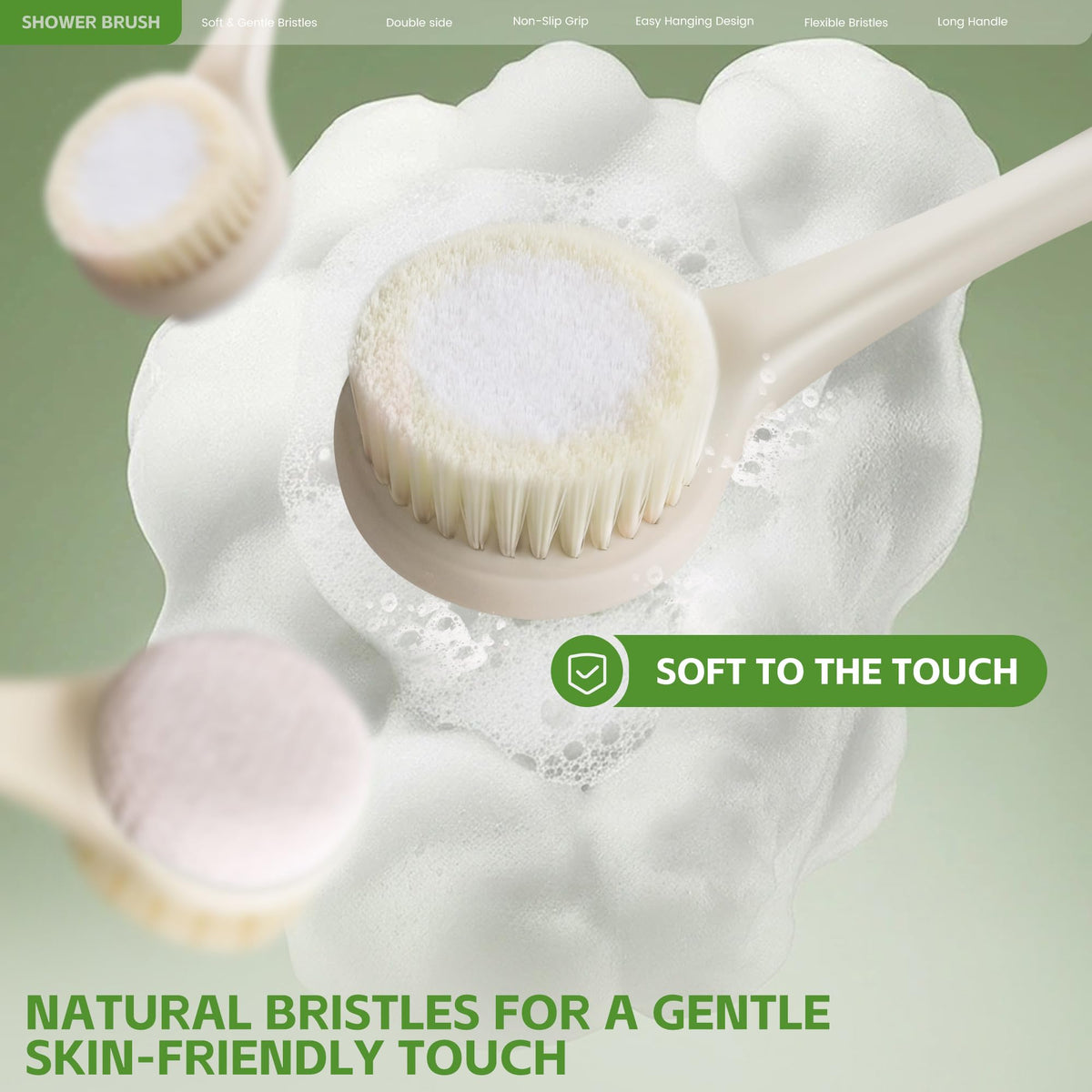 CYMPHW anti-slip grip ensures secure use in wet showers