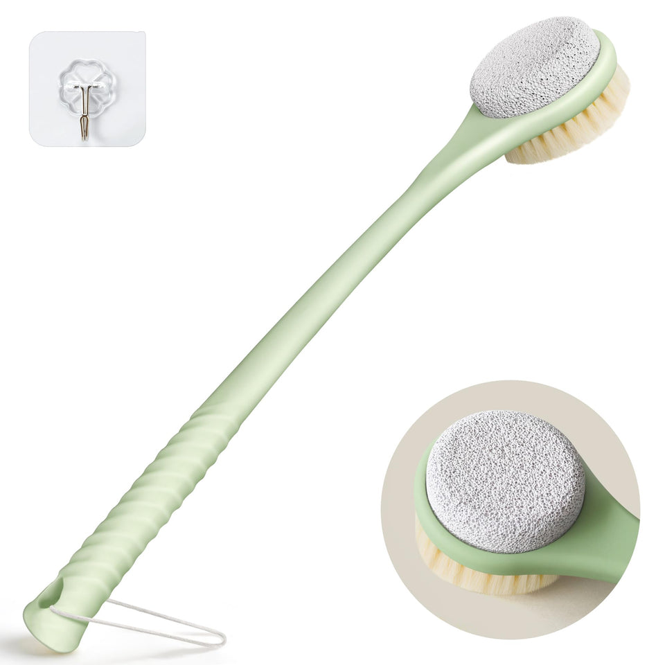 CYMPHW back scrubber with 16-inch handle and bristles for easy reach and cleansing