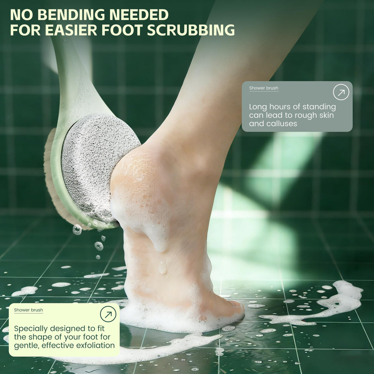 CYMPHW long-handle shower brush reaches back and shoulders