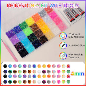 Cynailli 4mm mix-size rhinestones add sparkle to tumblers and apparel.