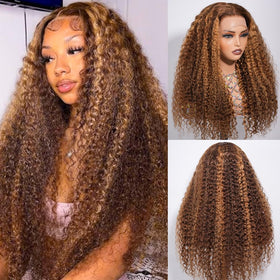 CYNOSURE 13x4 highlight ombre deep wave lace front wig with natural hairline