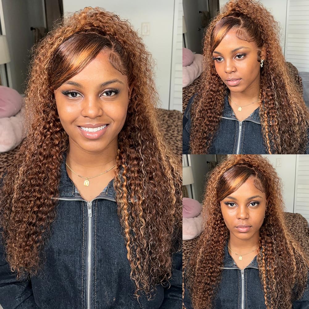 CYNOSURE honey blonde ombre deep wave wig for versatile everyday styling