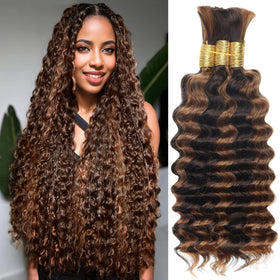 CyorHRT boho braids hair bundle in 20-inch deep water wave for natural volume.