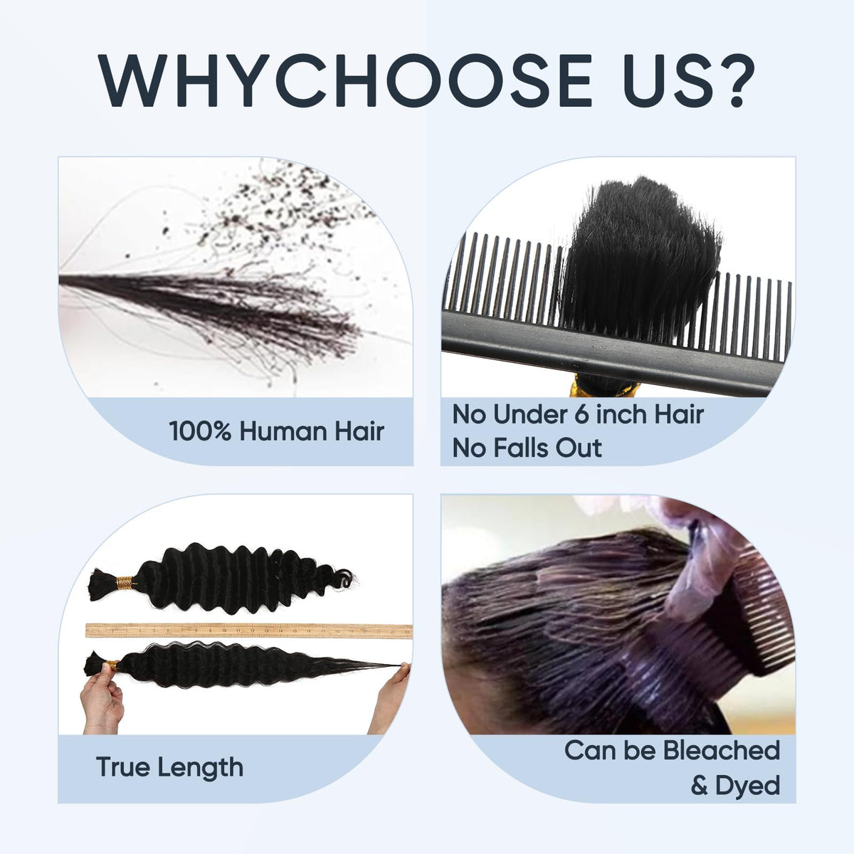 CyorHRT no-weft design helps protect the scalp during braids.