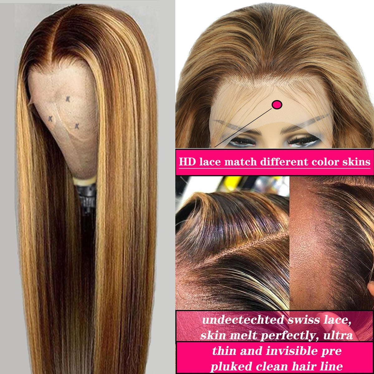 Cypha 180% density lace front wig offers full natural look and length