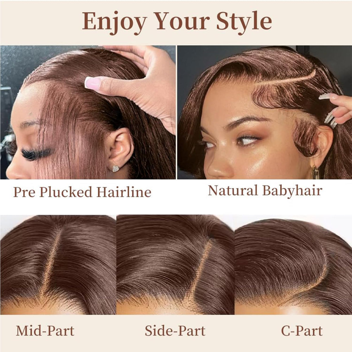 Cypha chocolate brown 13x6 HD lace frontal for easy parting