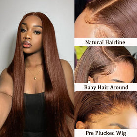 Cypha brown wig with 180% density for full natural volume