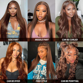 Cypha brown human hair wig ideal for daily wear and events