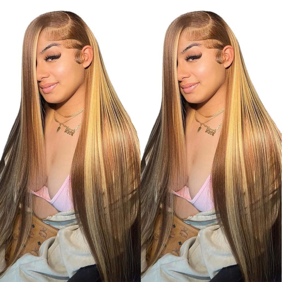 Cypha ombre lace front wig honey blonde, 30-inch seamless blend for daily wear
