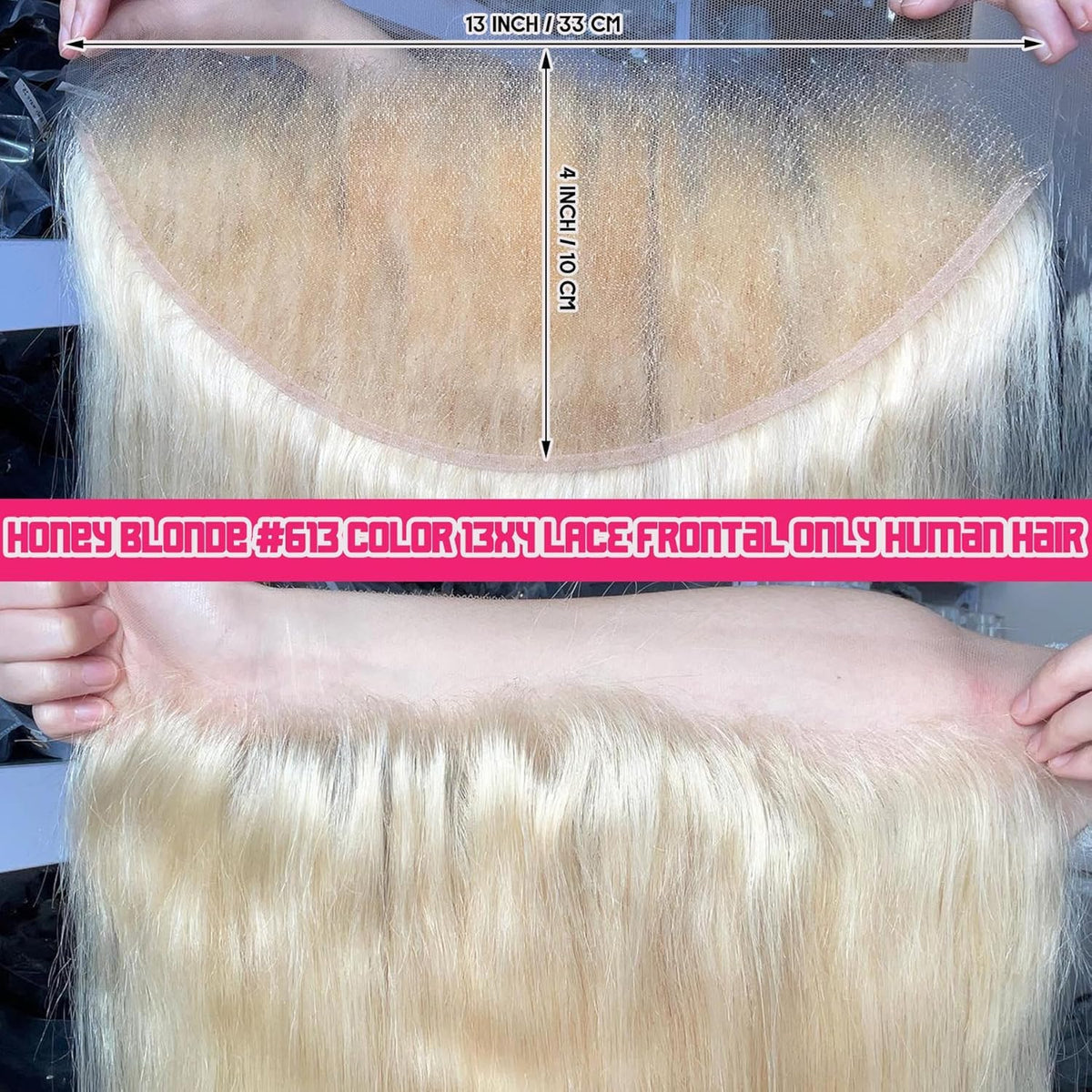 CYSDRH Honey Blonde frontal 13x4 lace front demonstrates free part designs and natural coverage.