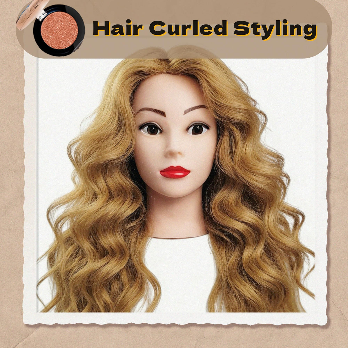 Czrleaty 28-inch mannequin head for styling training provides hands-on cosmetology experience.