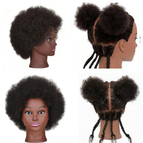 Czrleaty African braiding mannequin head with 8 inch hair for home practice