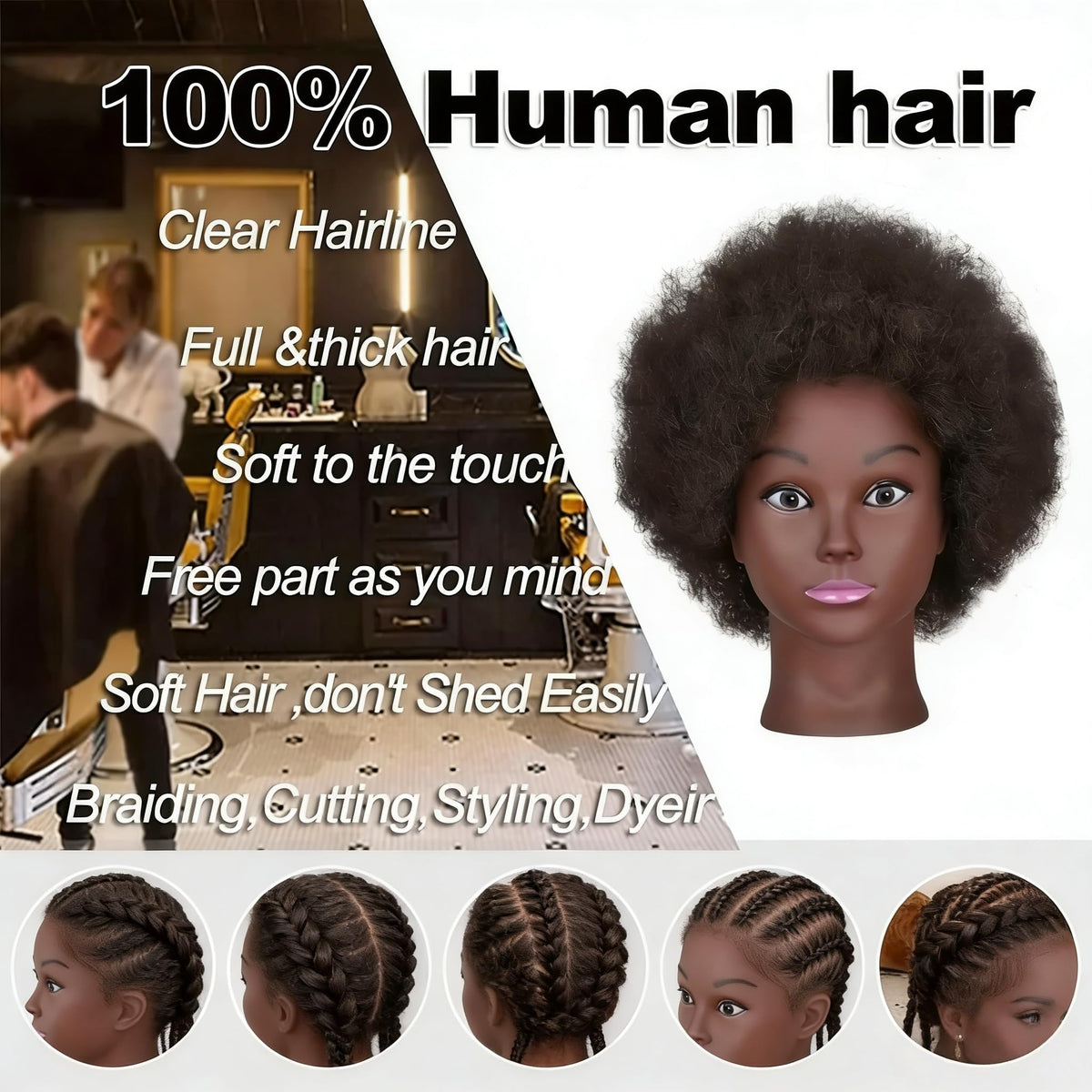Czrleaty star clips included to secure braids neatly