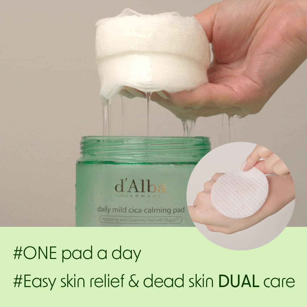 d'alba Piedmont calming pad with aloe leaf water soothes dryness
