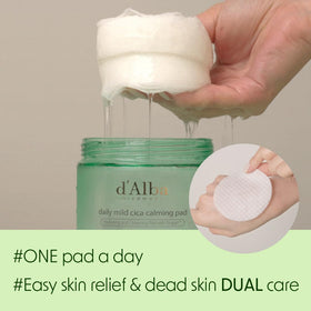 d'alba Piedmont calming pad with aloe leaf water soothes dryness